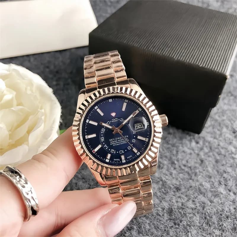 Omega Seamaster Blue Dial Rose Gold