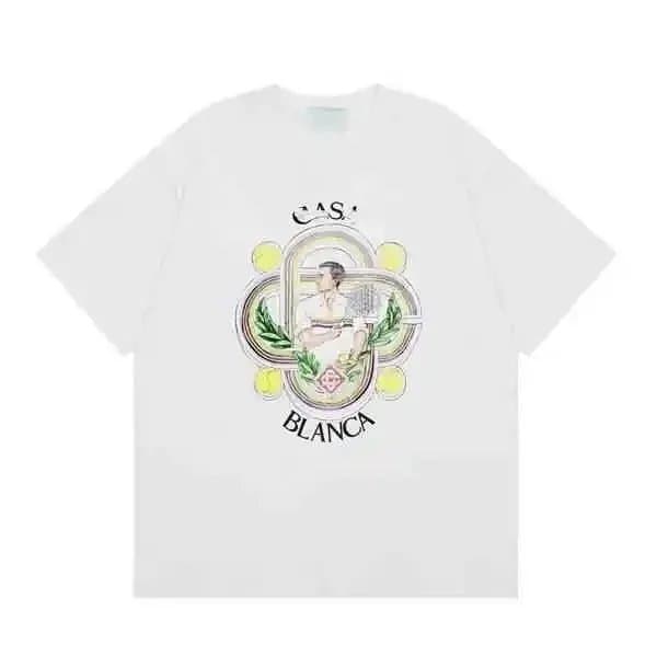 Casablanca T-Shirt Yellow Logo Patch — 14