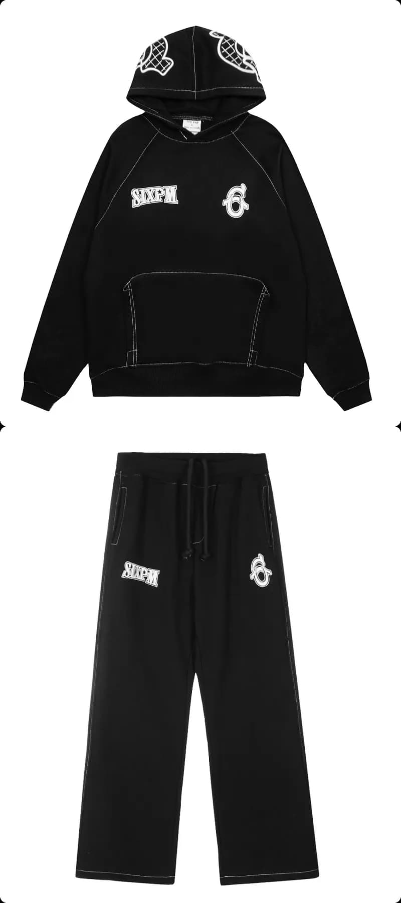 Corteiz Hoodie and Joggers Set CRTZ Logo