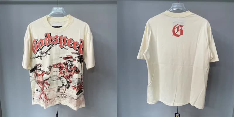 Gallery Dept. Graphic Tee Earth & Skeleton Print — 卡其色 如图颜色款式 1