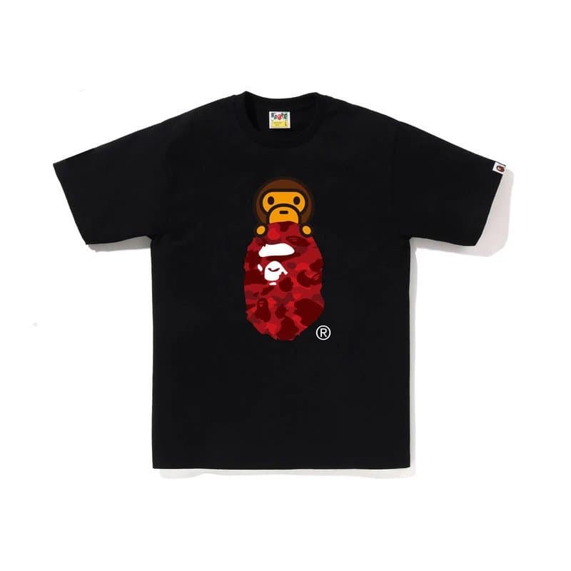 BAPE Zipper Tee Shark Face Print — 翠绿色 1015黑红