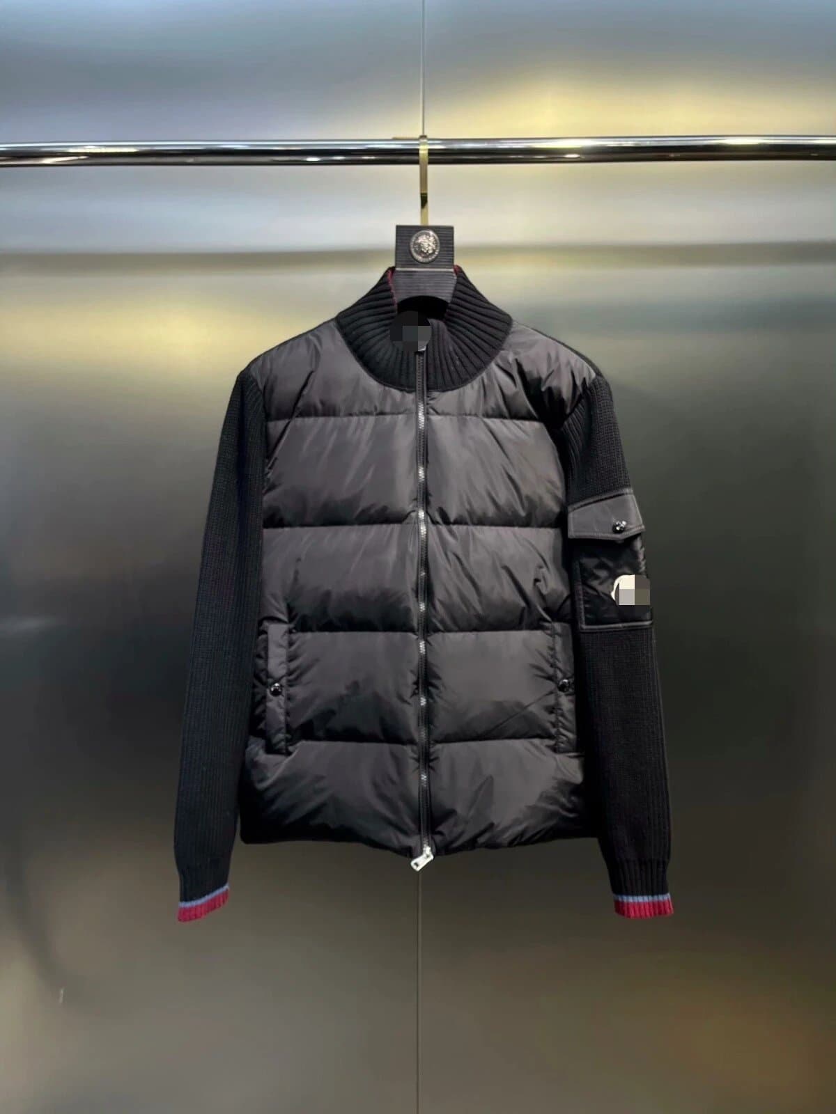 Versace Puffer Jacket Knit Sleeve