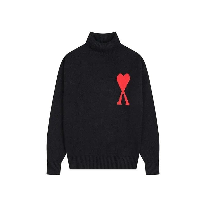 Amiri Turtleneck Sweater Heart Logo