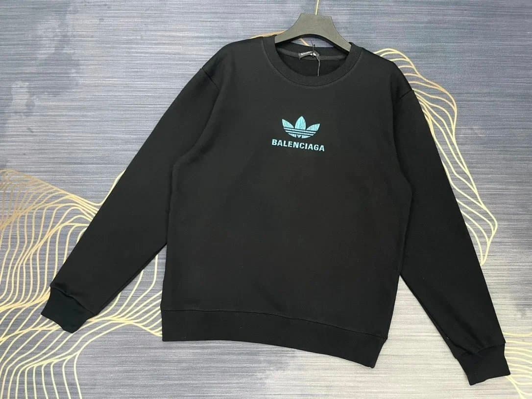 Balenciaga Crewneck Sweatshirt Logo Embroidered — 27黑色