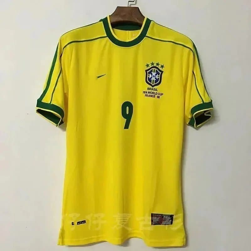 Nike Brazil 1998 World Cup Home Jersey Ronaldinho #9