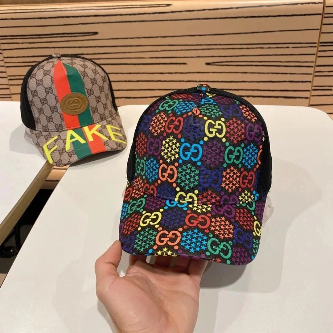 Gucci GG Print Trucker Cap Multicolor Logo Pattern