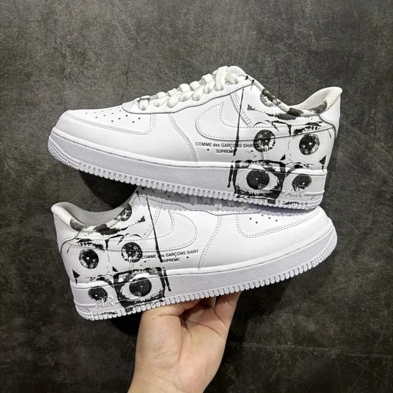Nike × Comme des Garçons Air Force 1 Low CDG x Supreme Radio Print