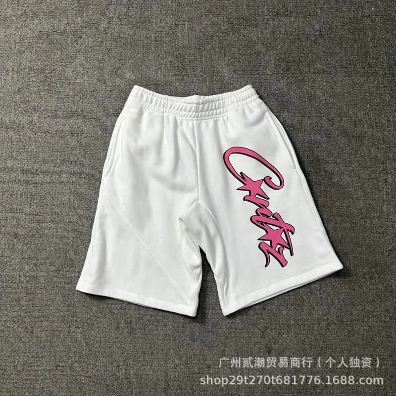 Travis Scott Cactus Jack Shorts Pink Script Logo