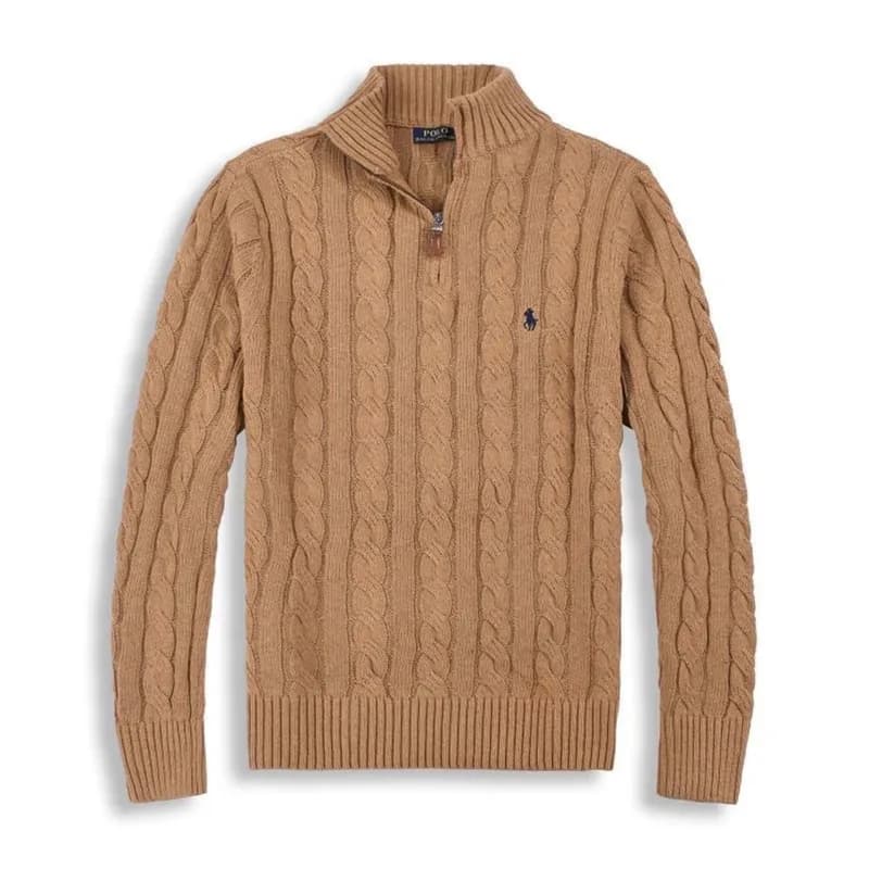 Polo Ralph Lauren Cable Knit Quarter-Zip Sweater Classic Cable