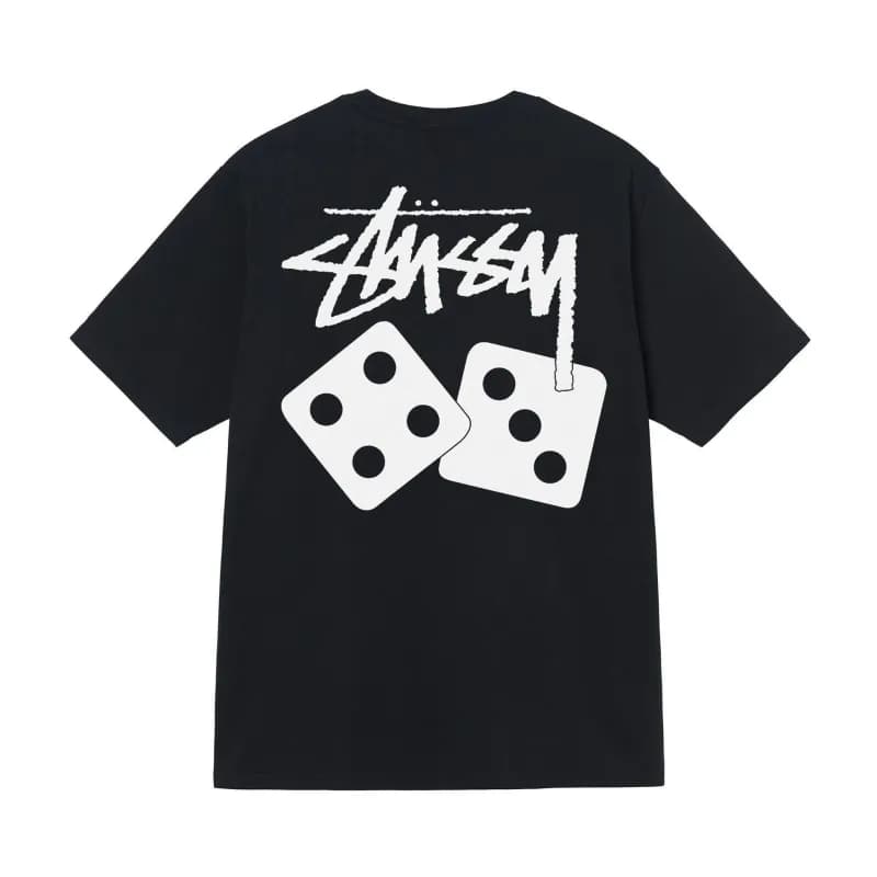 Stüssy T-Shirt Classic Logo — 黑色【方骰】