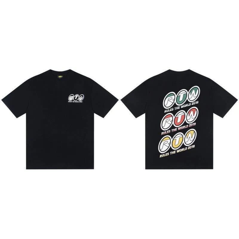 Corteiz Graphic Tee Crystal Script Logo — C202黑色
