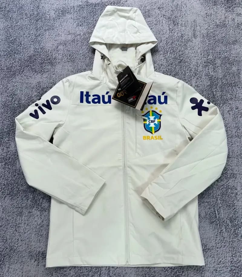 The North Face Puffer Jacket CBF Brazil Itaú Edition — Brazilian white air jordan edition