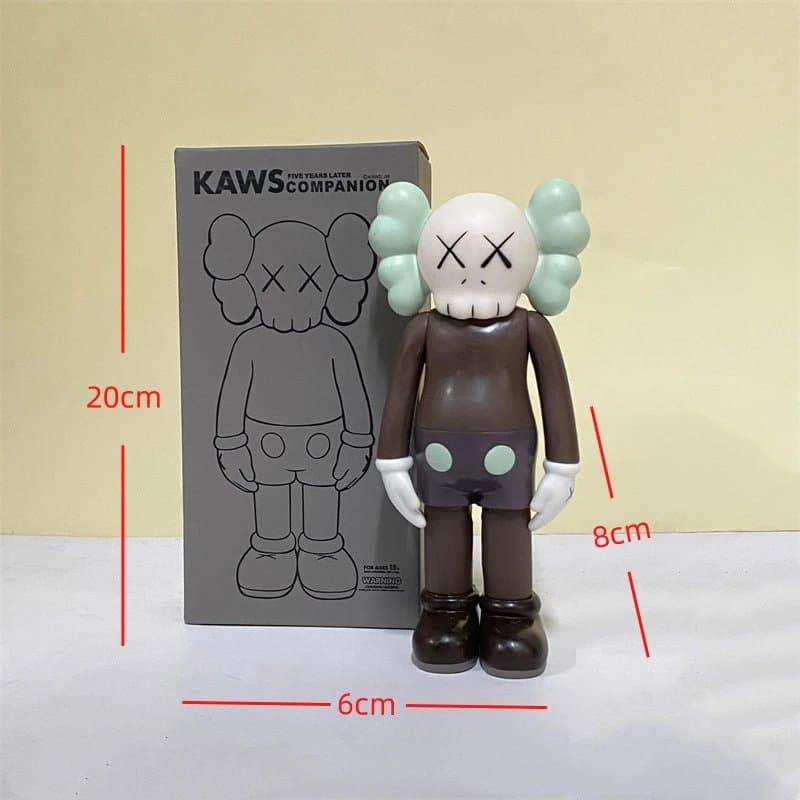 KAWS Companion Grey Sitting — 棕色盒装20cm