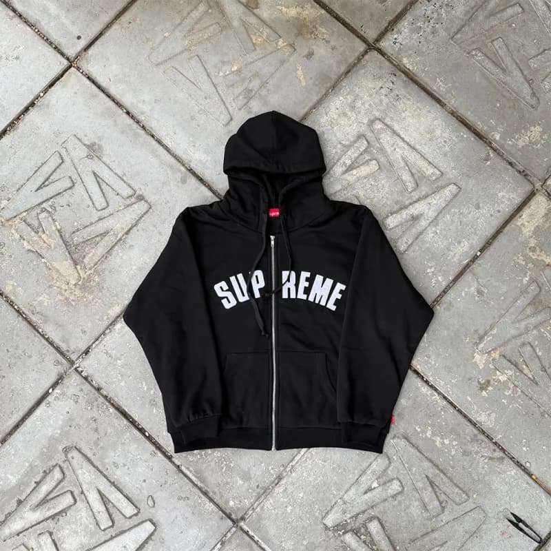 Supreme Zip-Up Hoodie Arch Logo