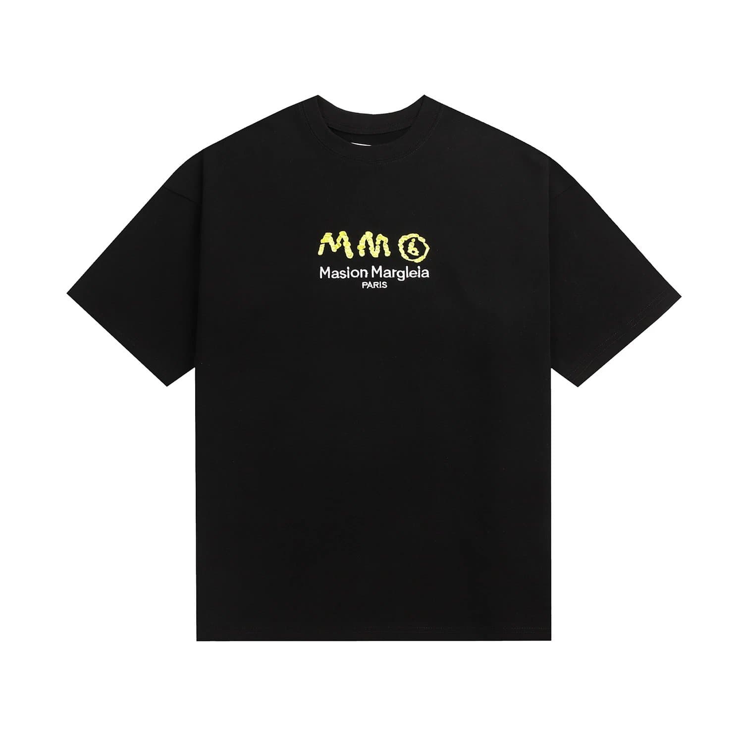 Maison Margiela Numbered Neck Tee White Numerals — D612黑色