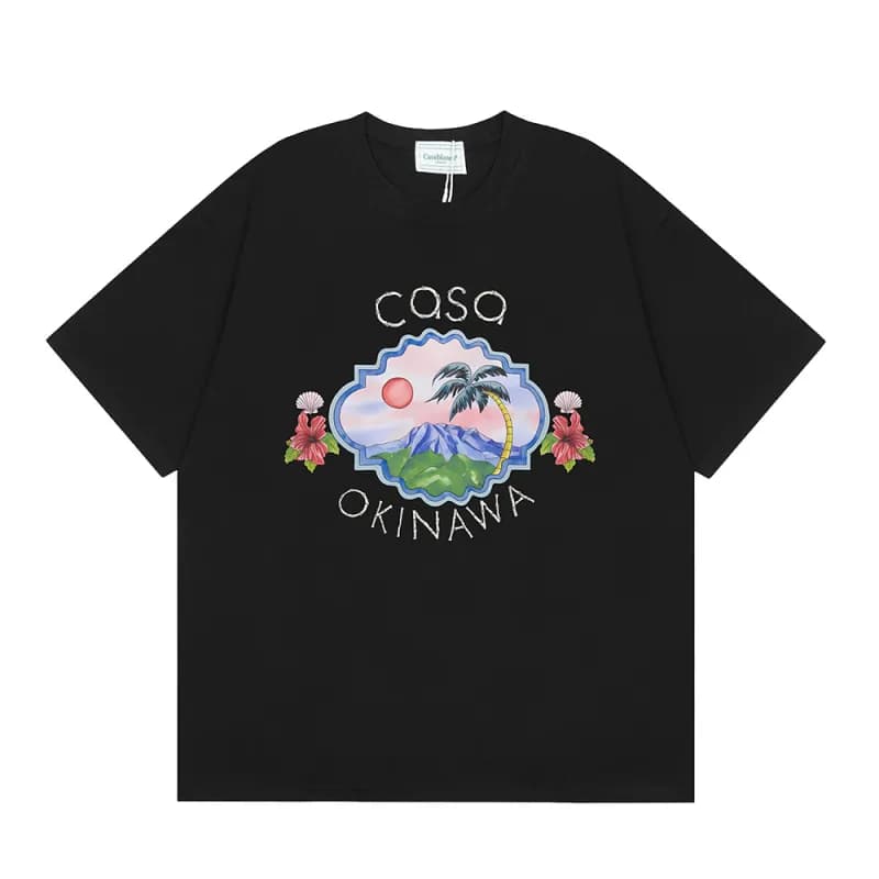 Okinawa Graphic Tee Tropical Print
