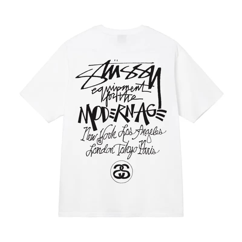 Stüssy Logo Tee Classic Stussy — White [font]