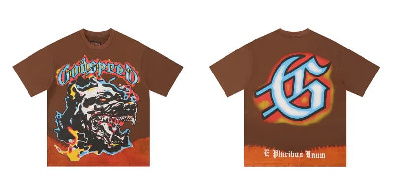 Graphic Tee Godspeed Dog Print