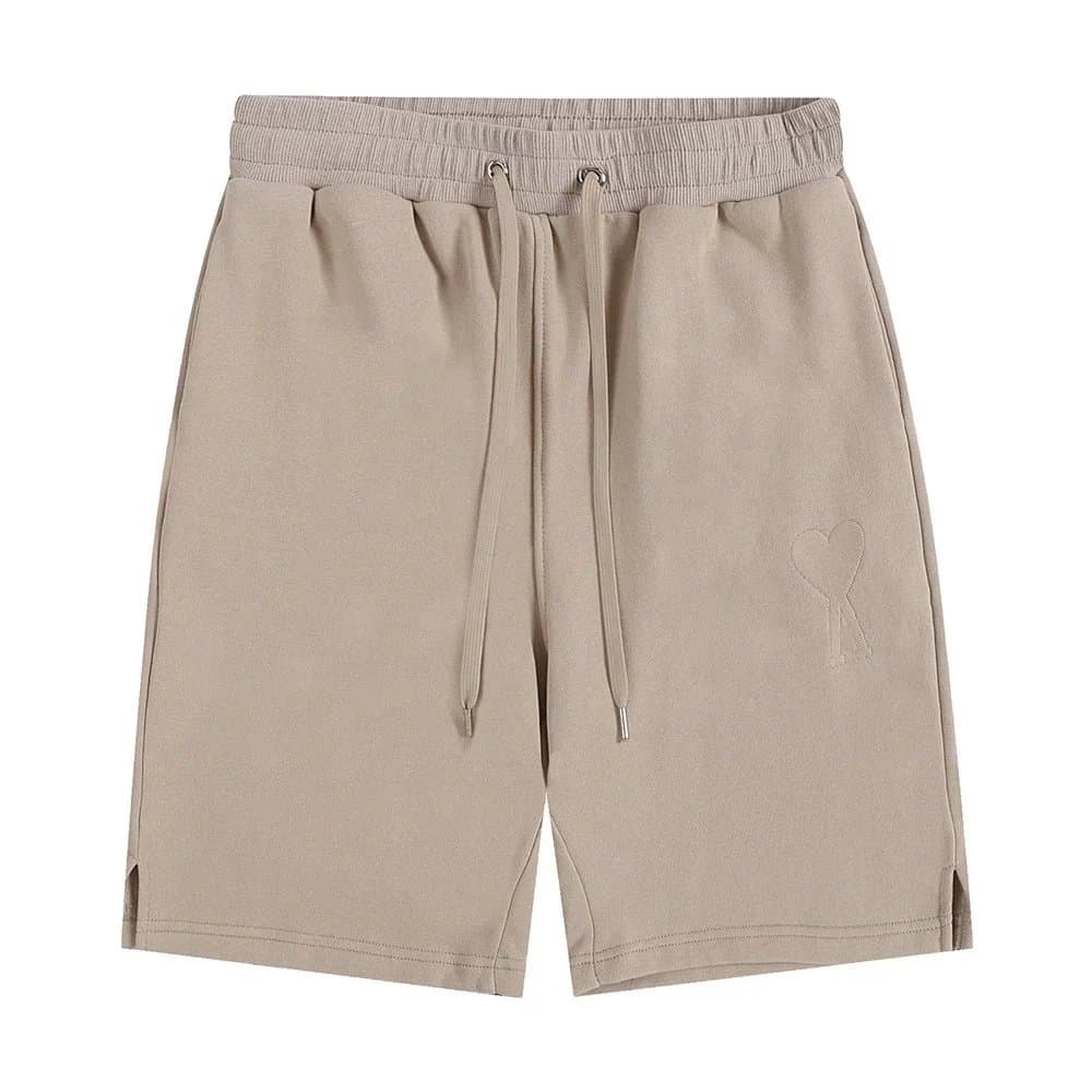 Palm Angels Heart Logo Shorts Embroidered Heart