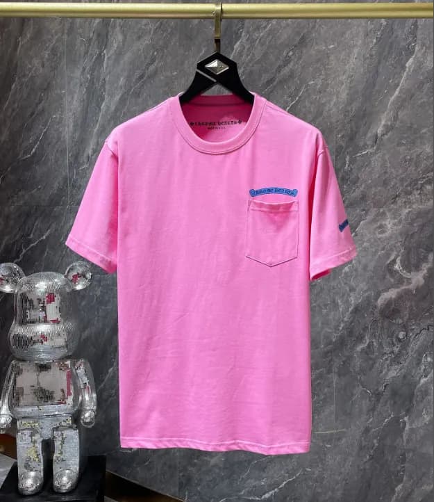 Chrome Hearts Cross Logo Tee Five Crosses — 8760 pink