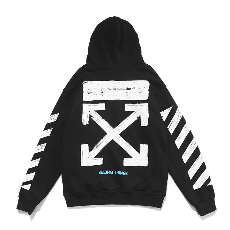 Off-White Arrow Hoodie Painted Arrows — 811 black