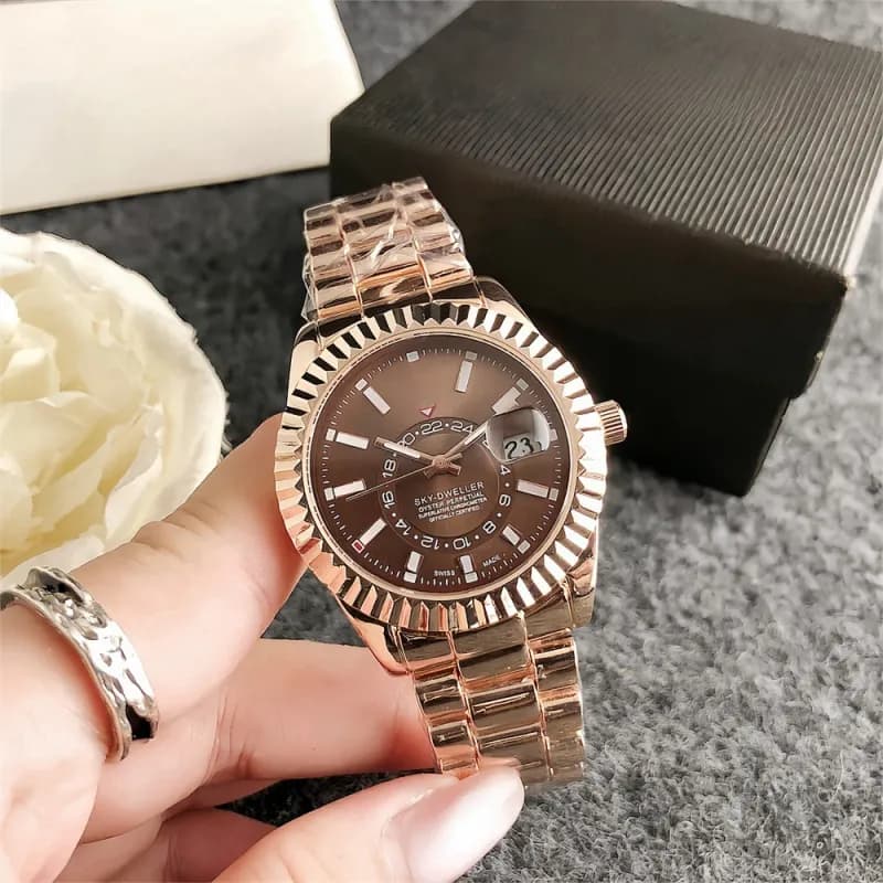 Omega Sky-Dweller Brown Dial Rose Gold