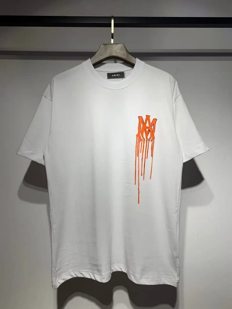 Amiri Graphic Tee Dripping Logo