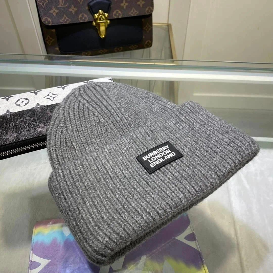 Burberry Ribbed Beanie Logo Patch