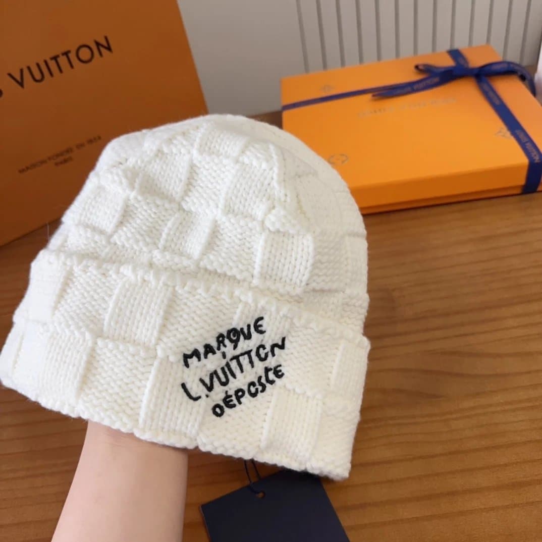 Louis Vuitton Knit Beanie Monogram Script