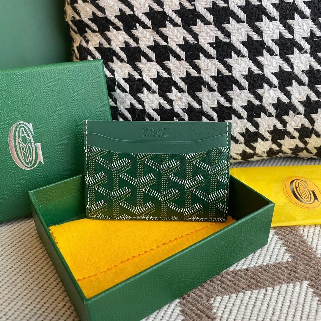 Goyard Card Holder Saint Louis Pattern — 绿色