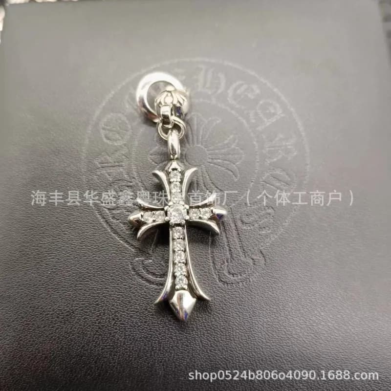 Chrome Hearts Cross Pendant Diamond-Embellished