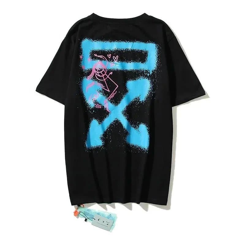 Off-White Graphic Tee Diagonal Stripe — 34