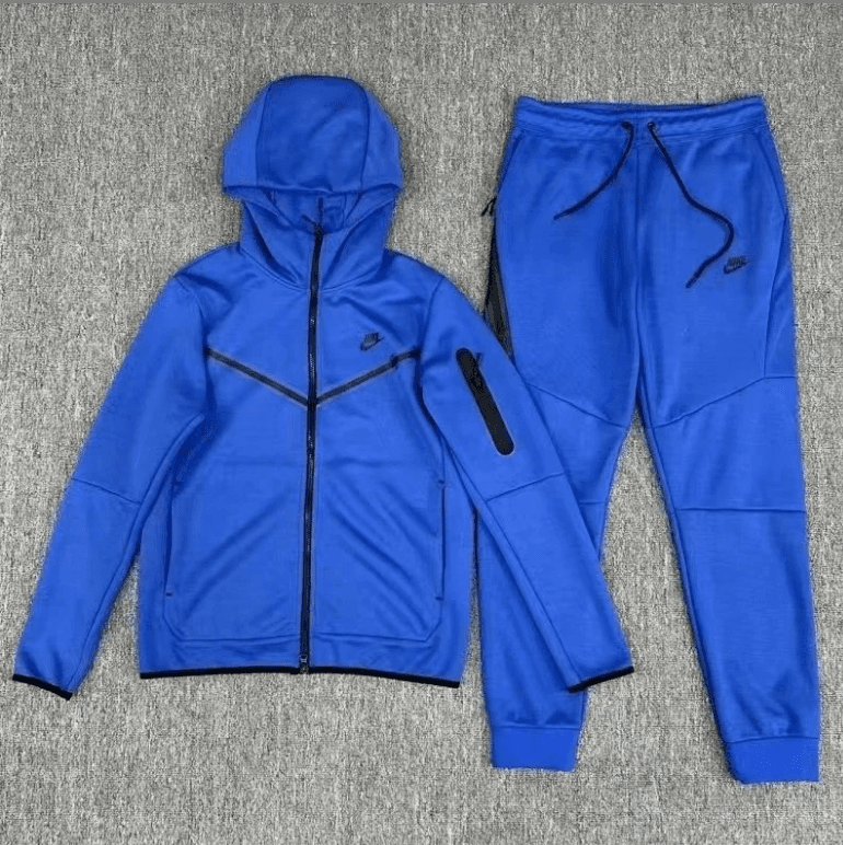 Nike Tech Fleece Hoodie and Joggers Royal Blue