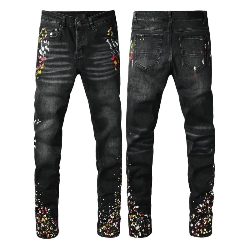 Dior B22 Jeans Paint Splatter