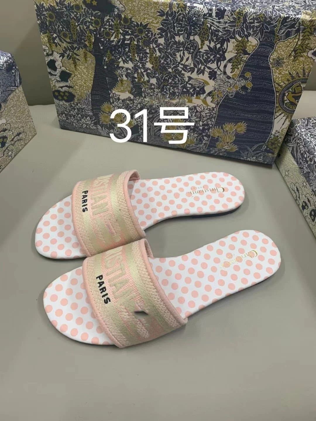 Dior Slide Sandal Oblique Logo Strap — 11