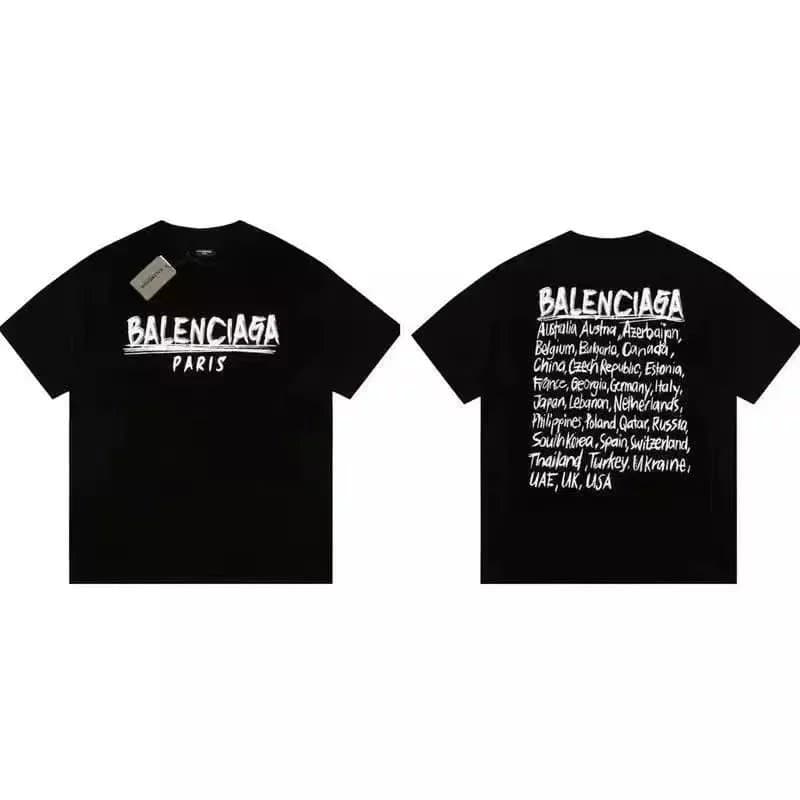 Balenciaga Graphic Tee World Cities Print