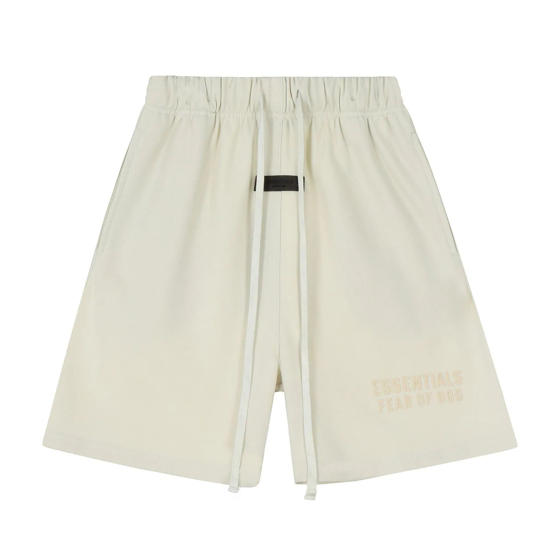 Fear of God Essentials Logo Shorts Black — 2310短裤浅杏