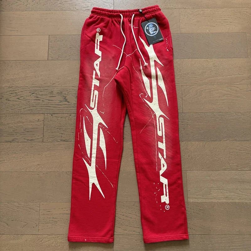 Hellstar Track Pants Flame Logo — x783红色