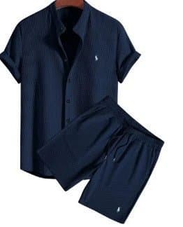 Polo Ralph Lauren Cotton Set Crinkle Texture — 23-yu-45