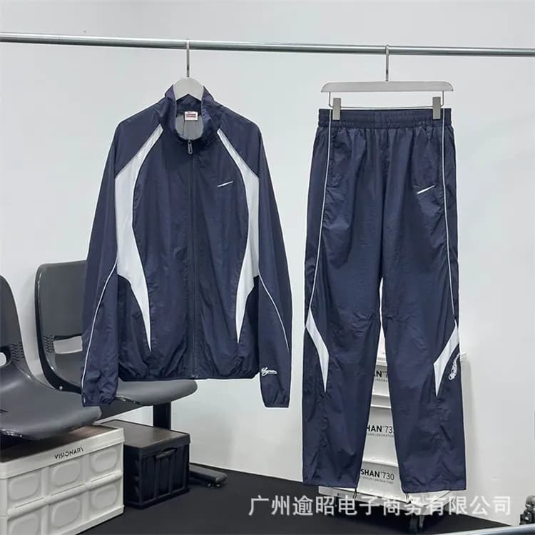 Nike Track Suit Navy White Panel