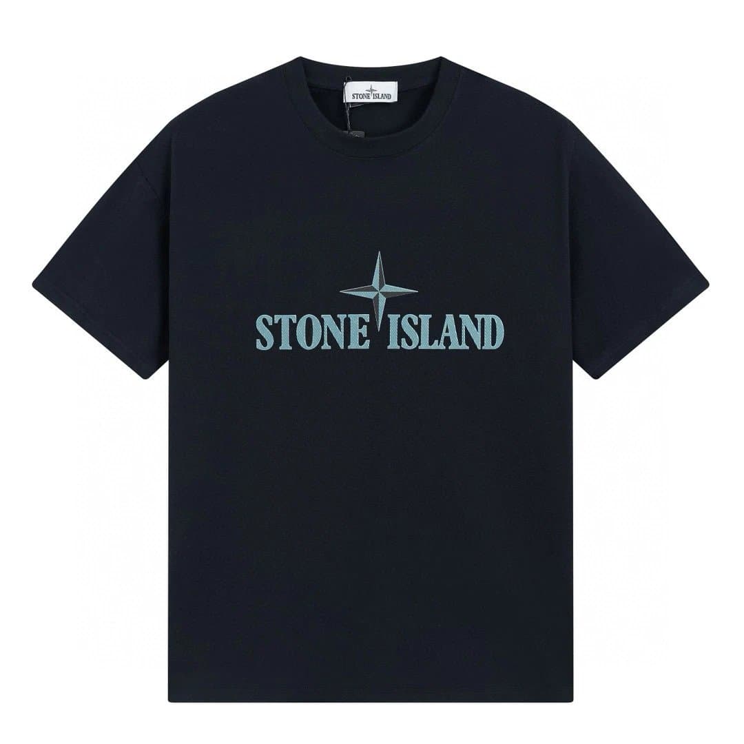 Stone Island Compass Logo T-Shirt Split Compass Print — 31