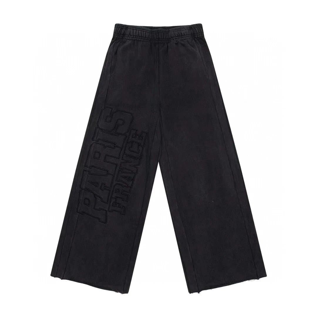 Balenciaga Wide-leg Sweatpants Paris France Embroidered