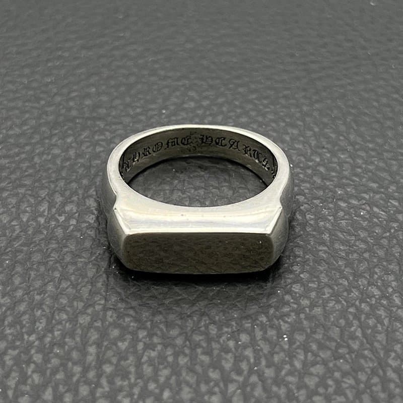 Chrome Hearts Signet Ring Engraved Band