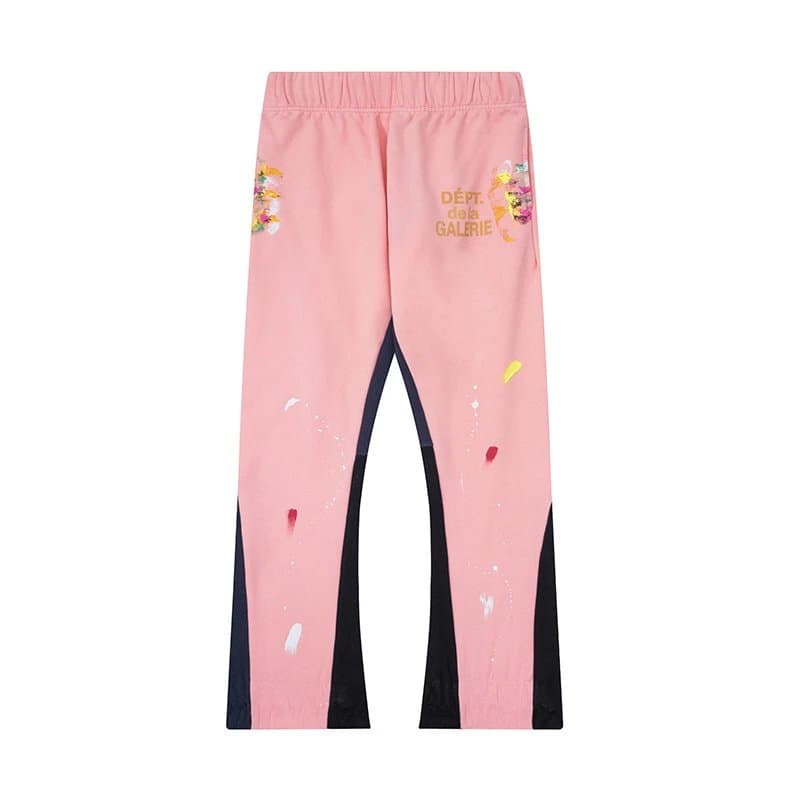 Corteiz Track Pants Paint Splatter — G19粉色