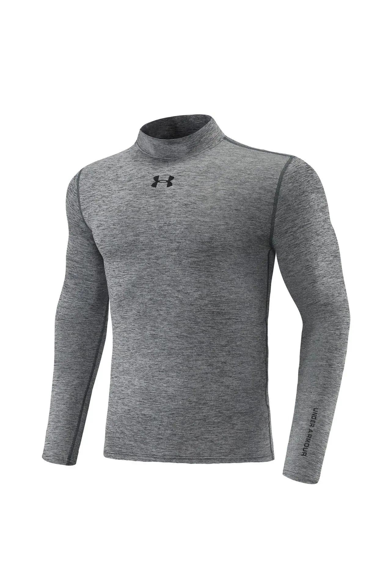 Under Armour HeatGear Mock Neck Heather Grey