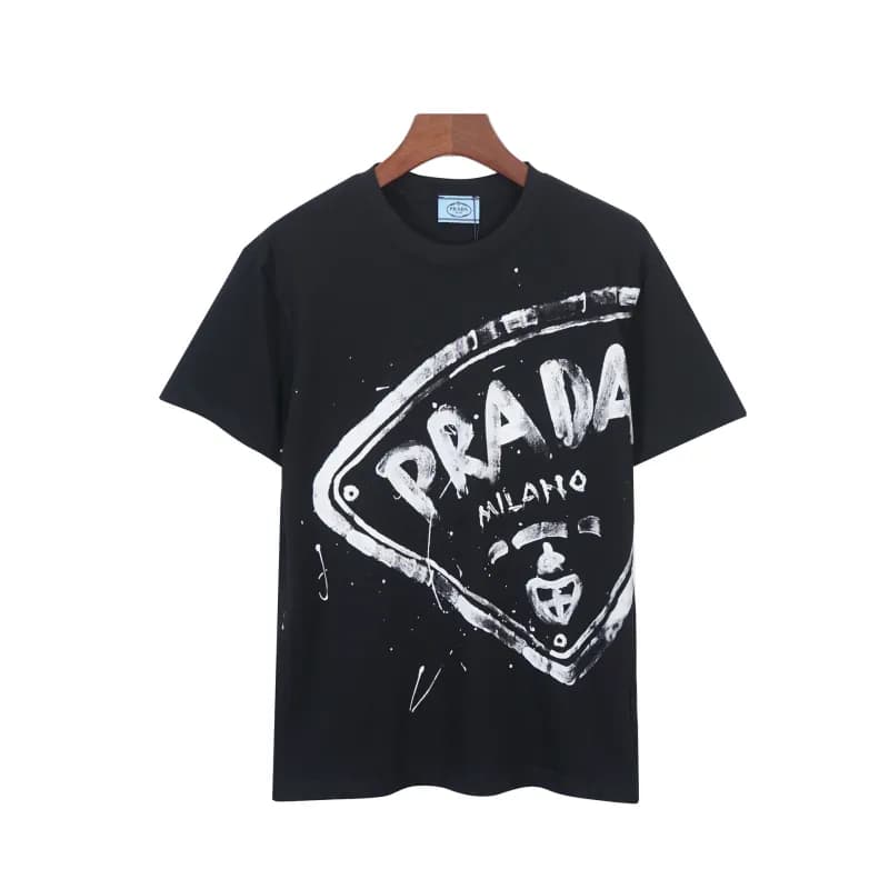 Prada Logo-Embellished Shorts Metallic Triangle Patch — 8389 black