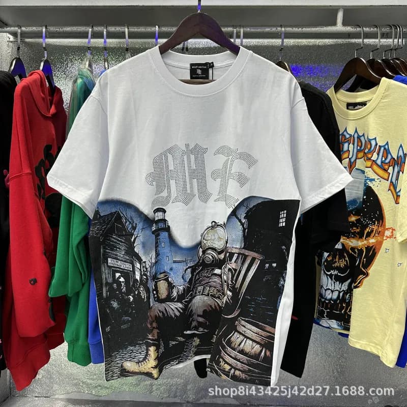Anti Social Social Club Graphic Tee Alien Print — EM002白色