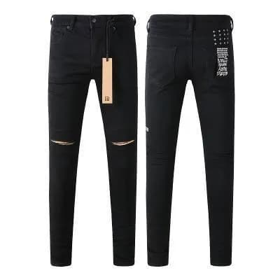 Stone Island Slim Fit Jeans Distressed with Back Print