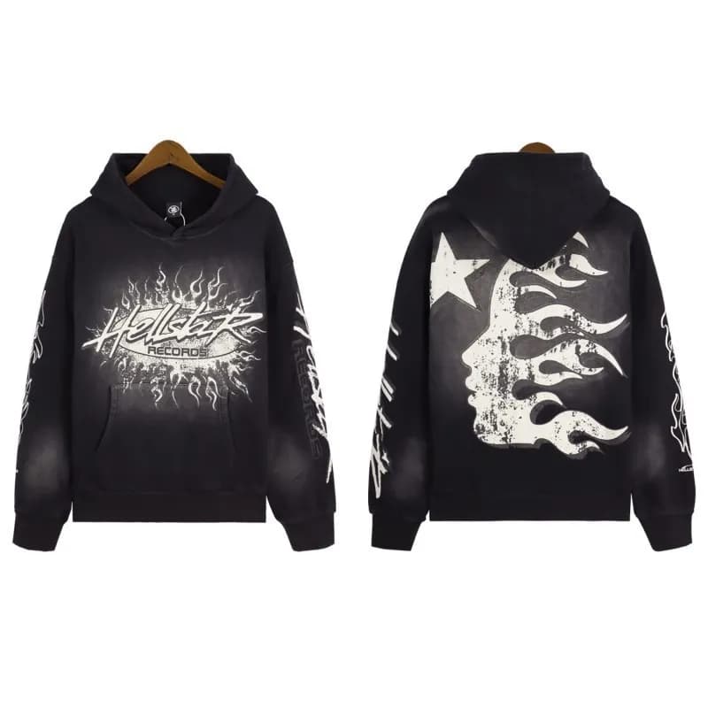 Hoodie Hellstar Records Flame Print