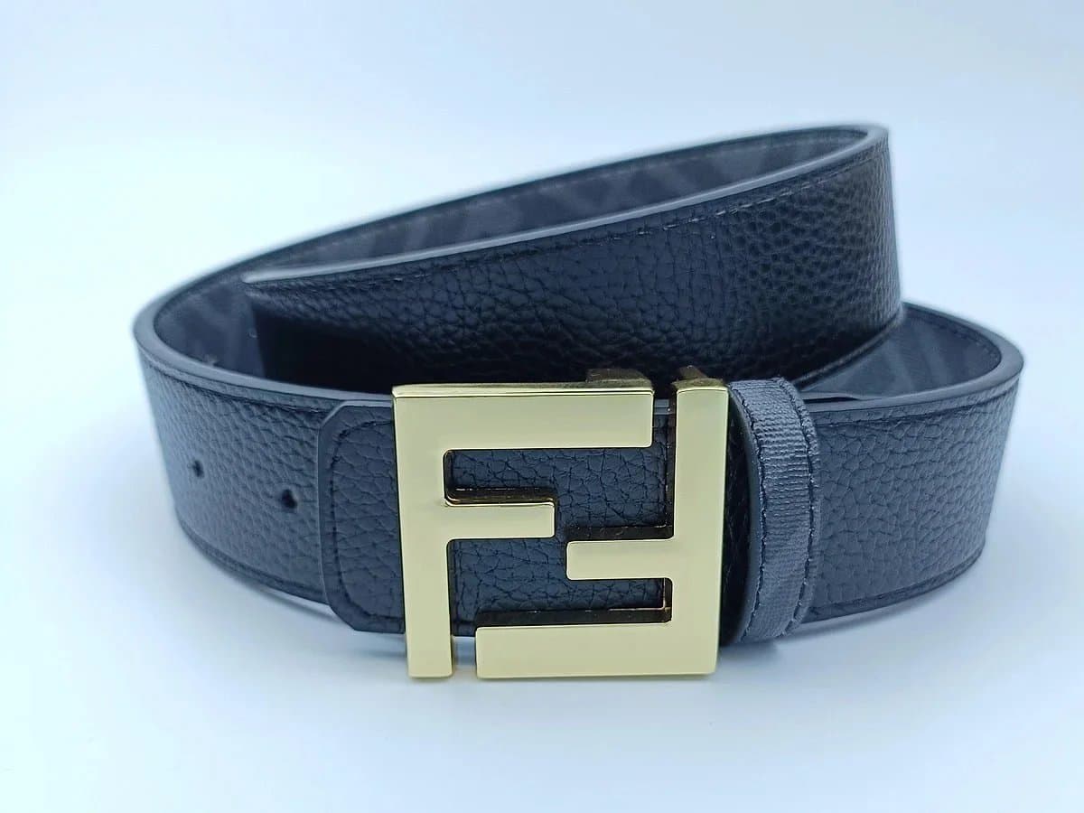 Fendi FF Logo Belt Gold Buckle